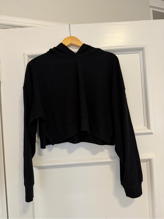 ALO Yoga Tops - Alo yoga Cropped Ribbed Hoodie - Women Tops